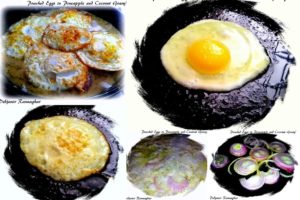 %Poached Eggs in Pineapple and Coconut Gravy