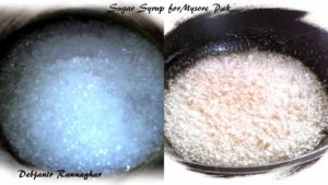 %Sugar Syrup making for Mysore Pak