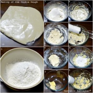 %Making of the dough of Eggless Jam Filled Butter Cookies