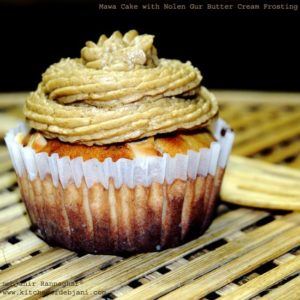 %Mawa Cup Cake with Date Palm Jaggery butter Cream Froasting