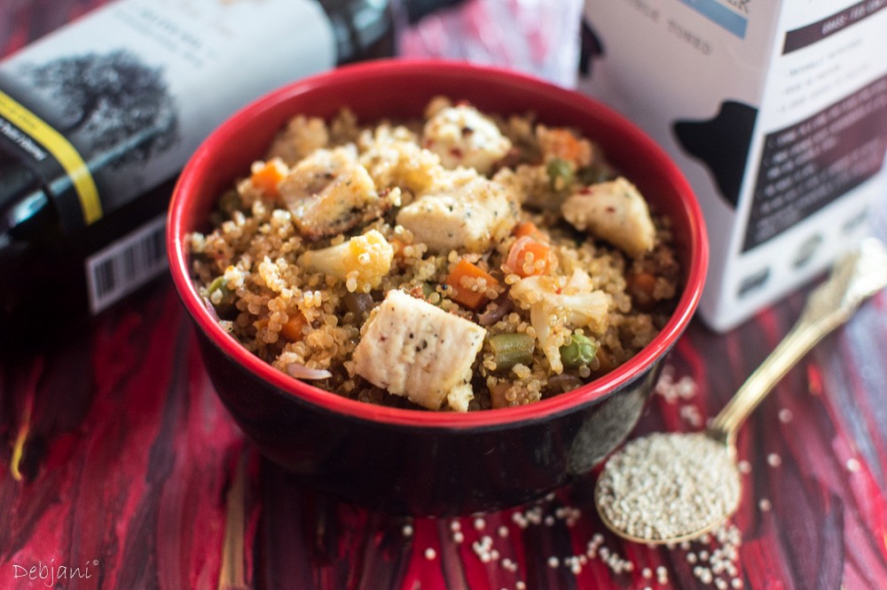%Quinoa Pulao with spice infused Paneer