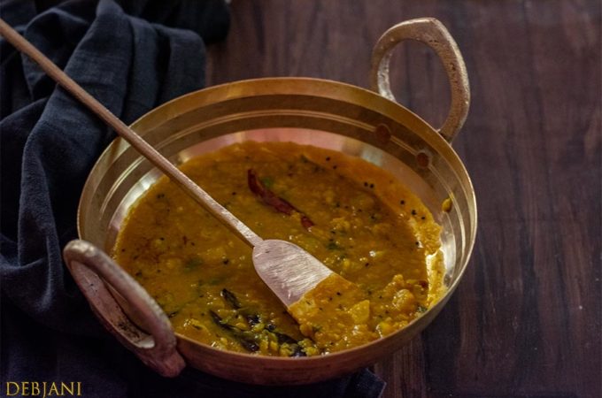 Mulo Motor Mulo diye Motor Dal Recipe step by step with Pictures
