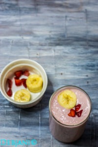 %Strawberry Banana Smoothie Recipe Debjanir Rannaghar