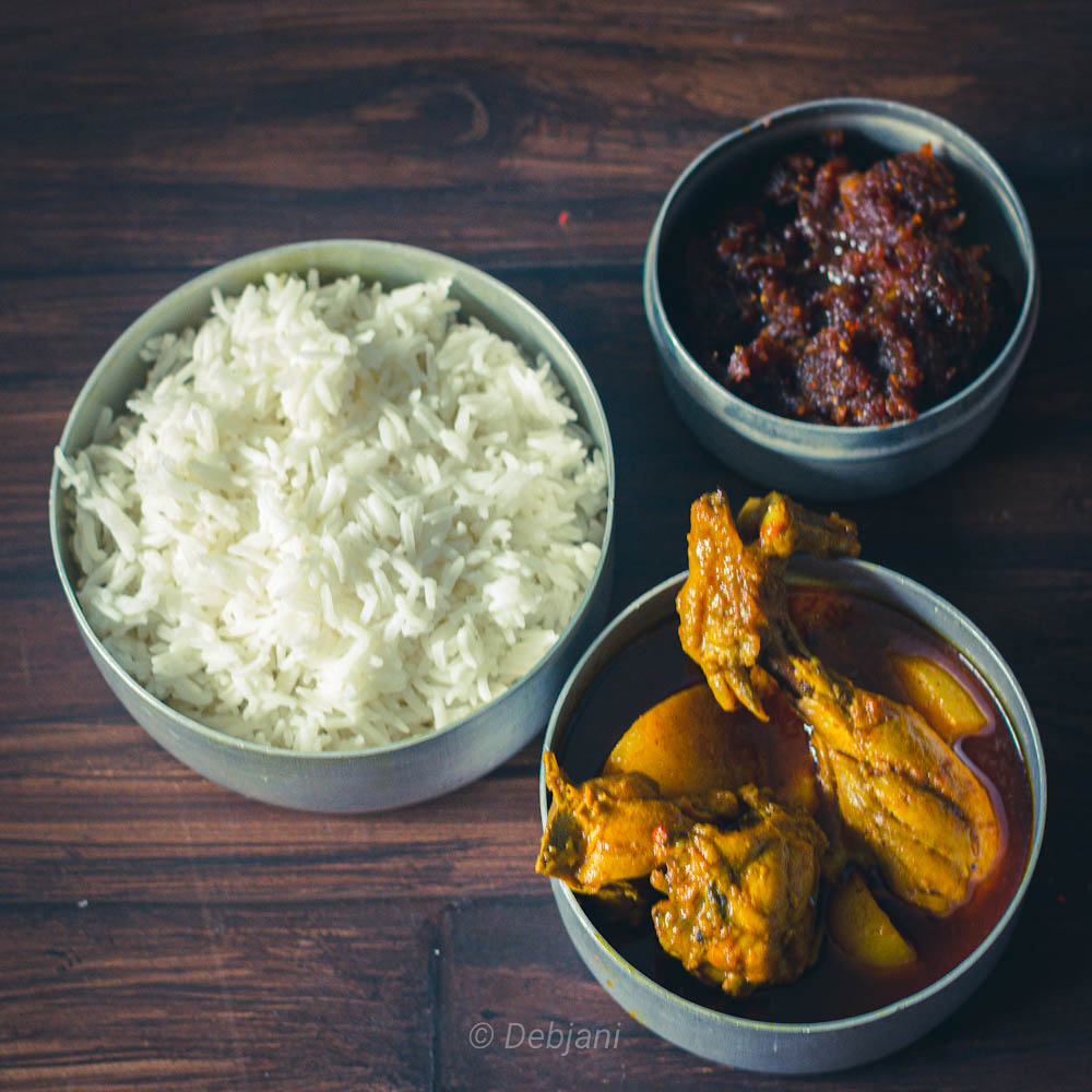 %Bengali Chicken Curry with Panch Phoron recipe Debjanir rannaghar