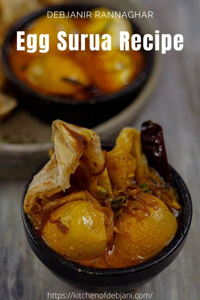 %Dim'er Surua Egg Curry Recipe Debjanir Rannaghar Pinterest