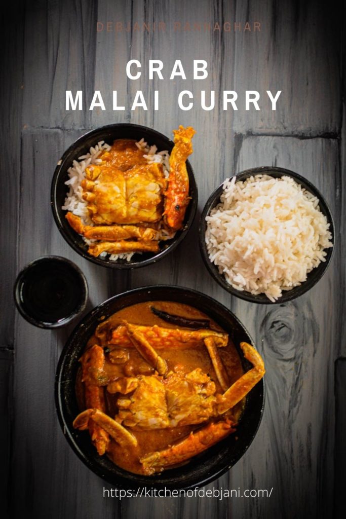 %Crab Malai Curry Recipe debjanir rannaghar pinterest