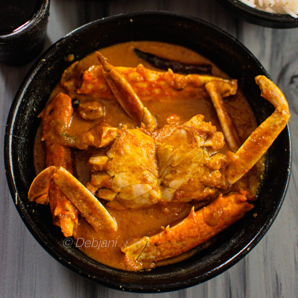 %bengali crab curry with coconut milk Recipe Debjanir Rannaghar