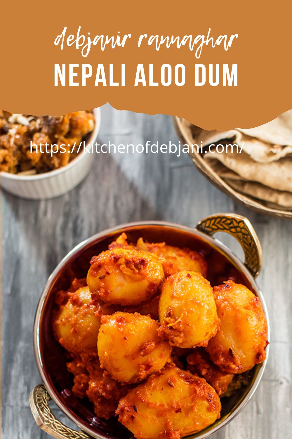 %Nepali Aloo Dum recipe debjanir rannaghar Pinterest Pin
