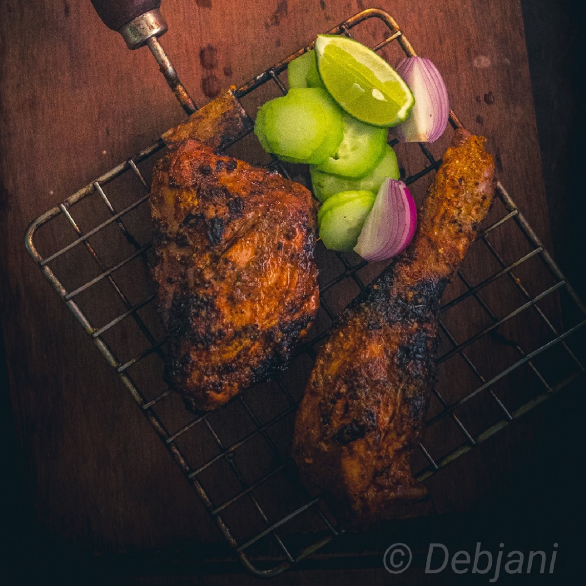 %Chicken Tandoori Recipe gas oven Debjanir Rannaghar