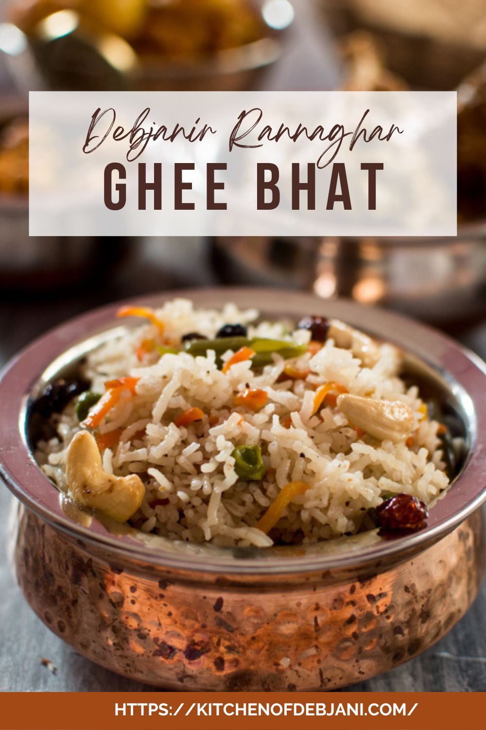 %Ghee Bhat Recipe Debjanir Rannaghar Food Pinterest Pin