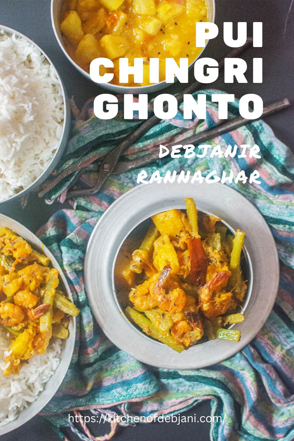 %Pui Chingri Ghonto debjanir rannaghar Food Recipe Pinterest Pin