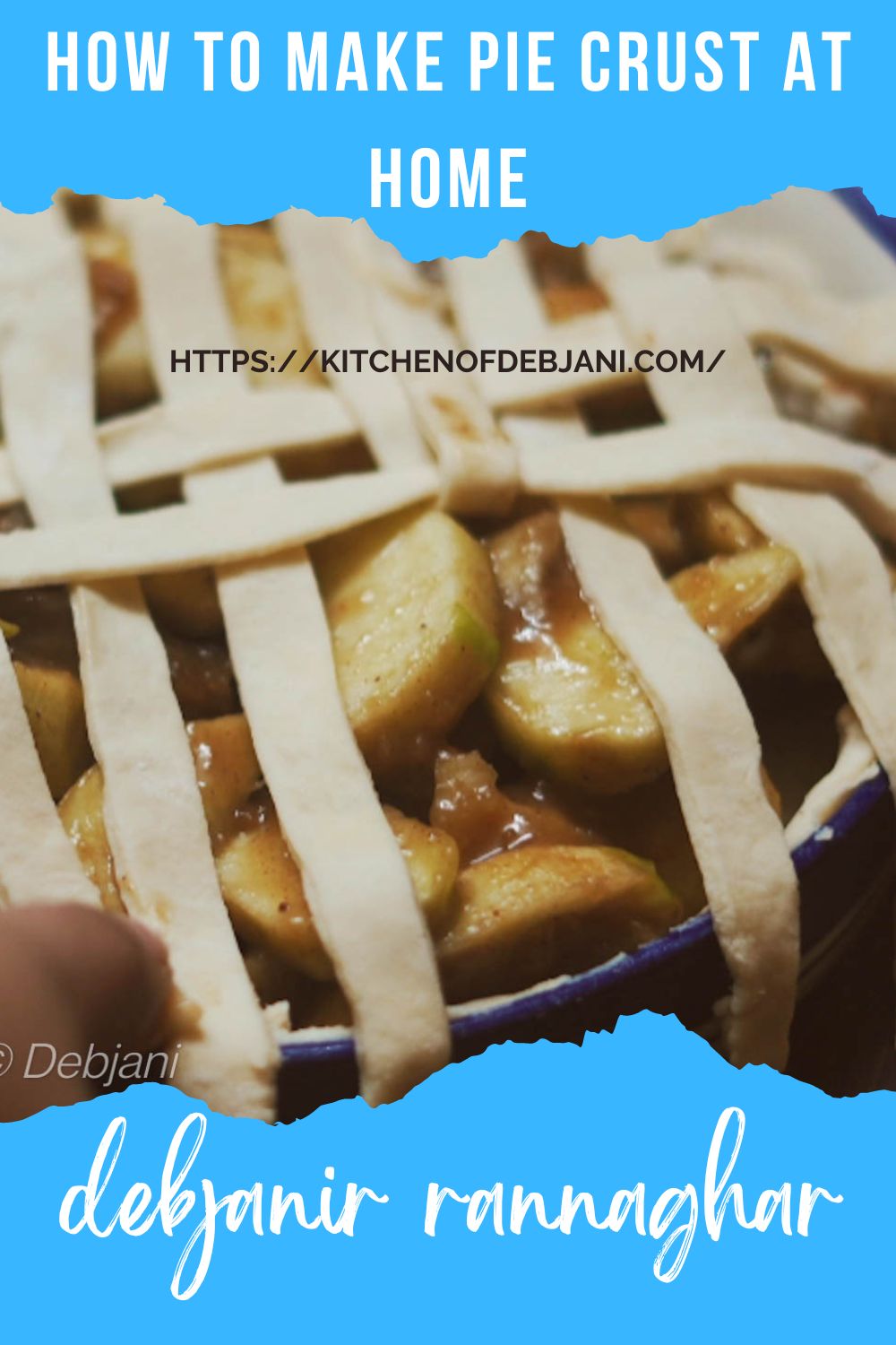 %How to make Pie Crust at Home debjanir rannaghar Recipe Pinterest Pin