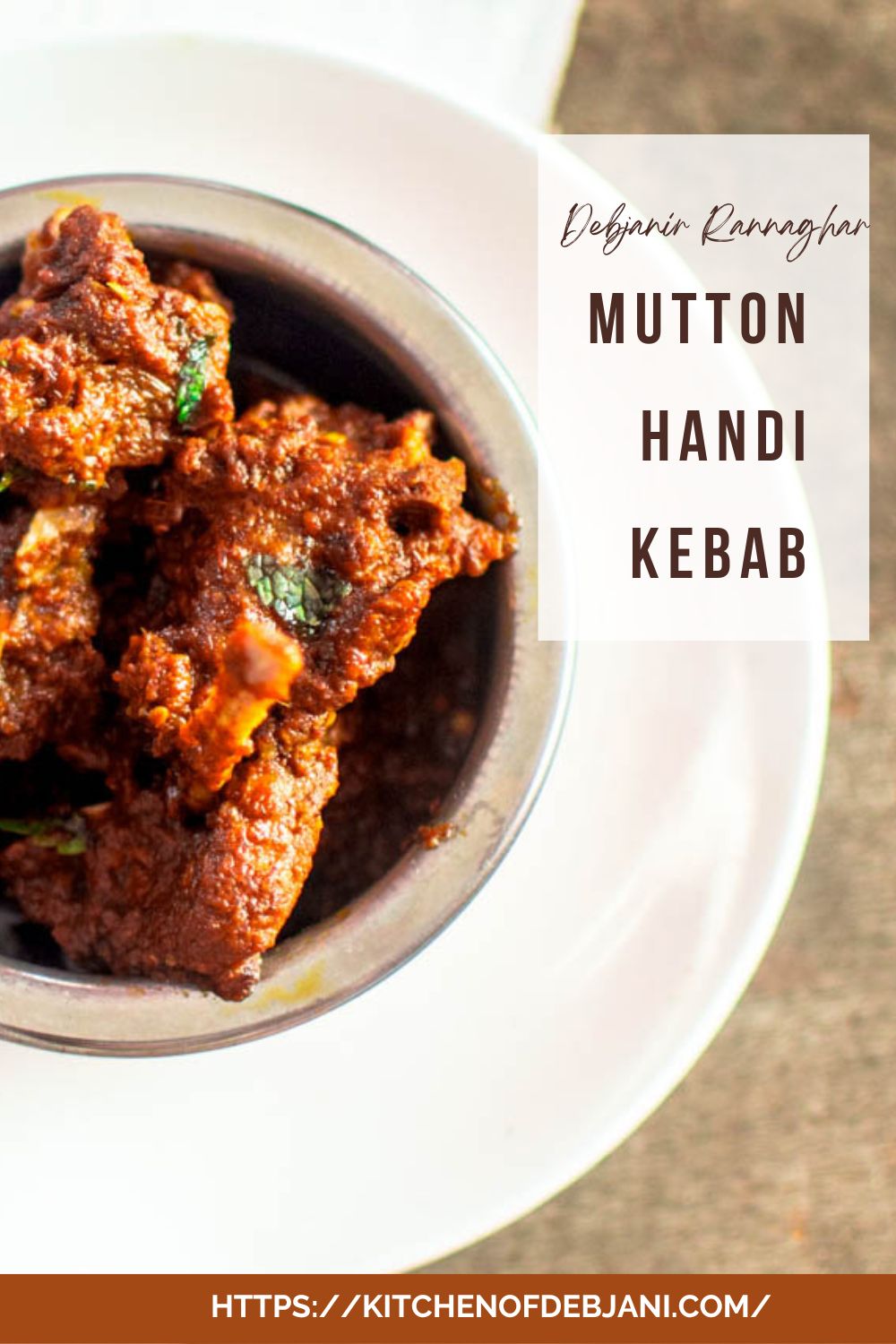 %Mutton Handi Kebab Recipe Pinterest Pin