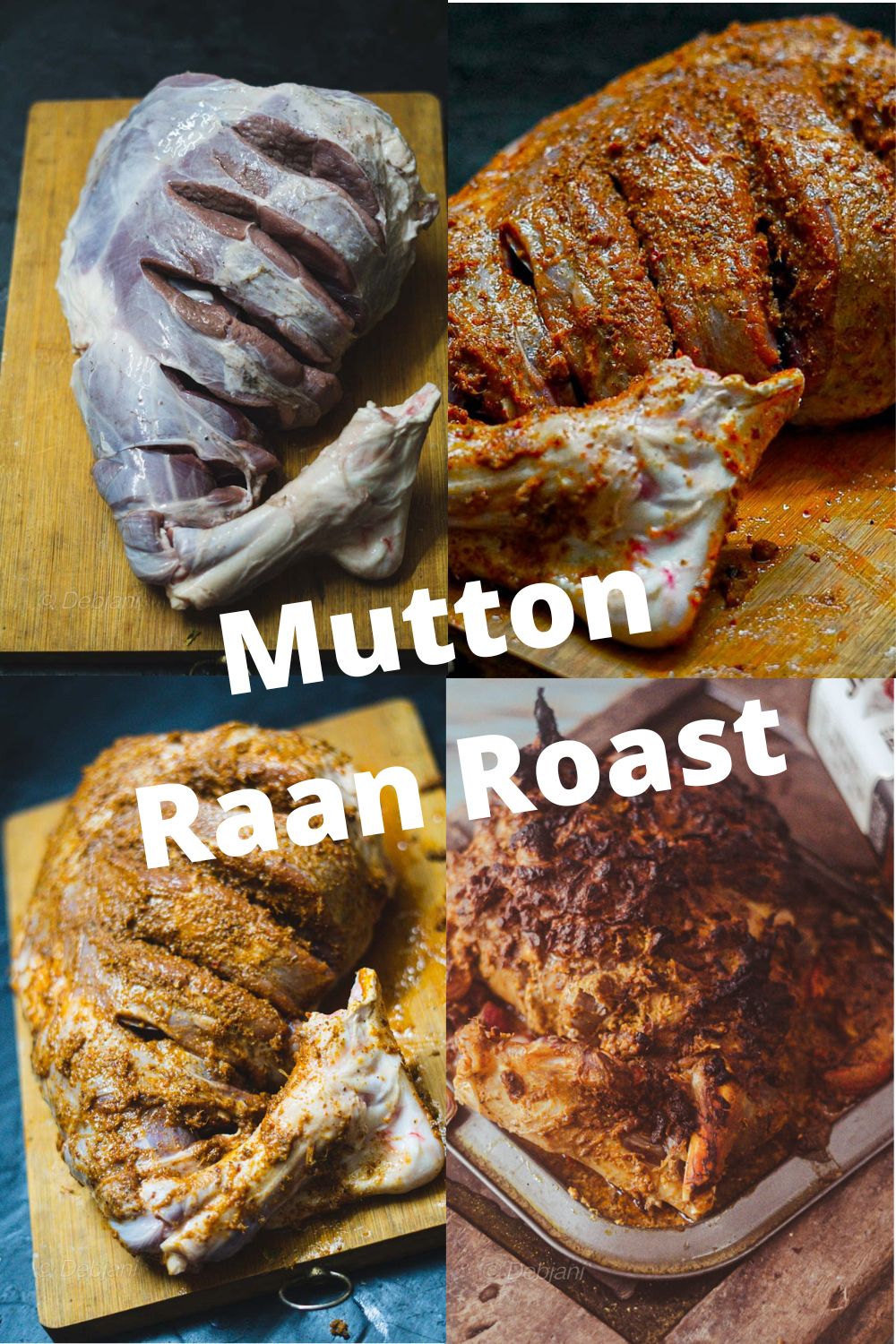 %Mutton Raan Roast Recipe Food debjanir rannaghar Pinterest Pin