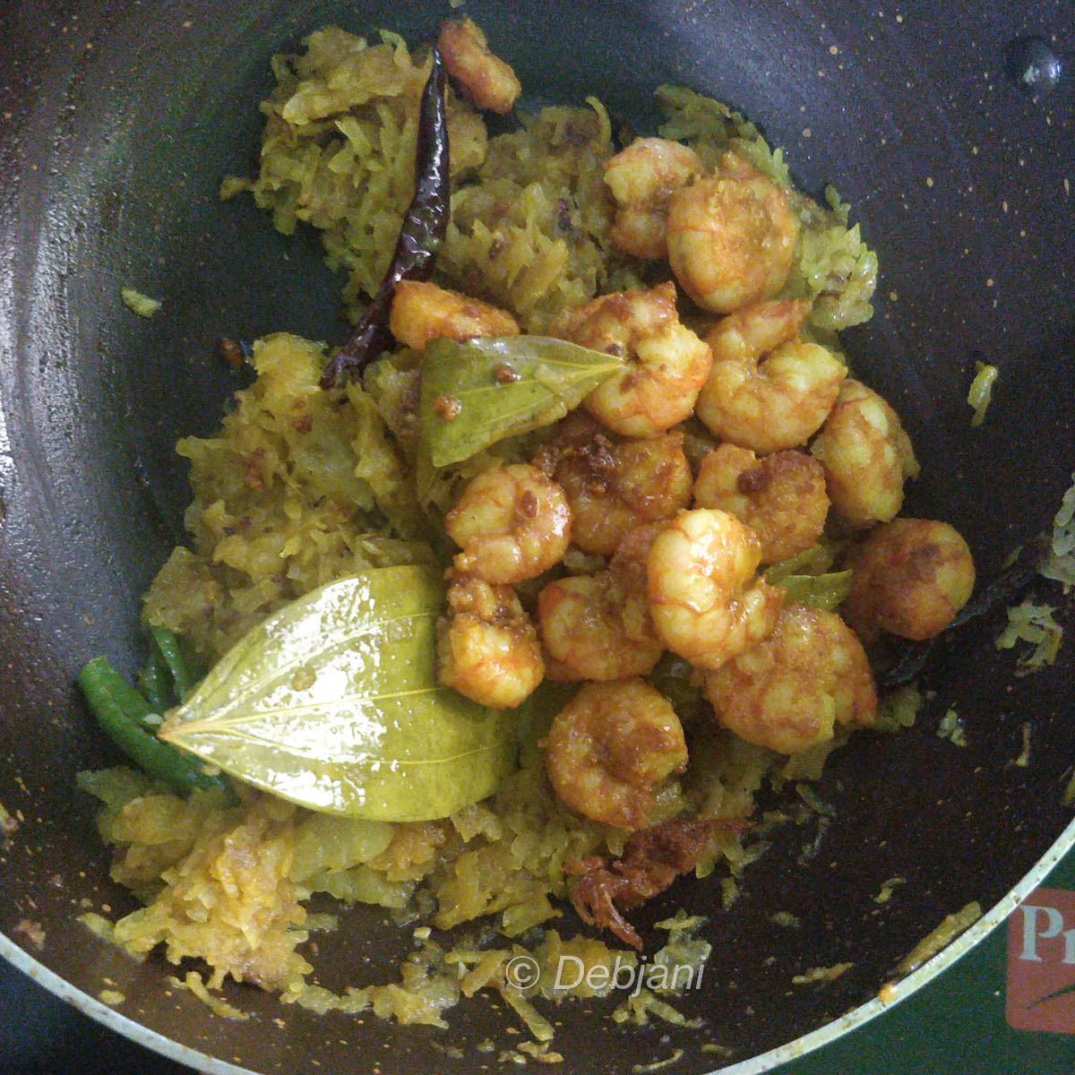 %Authentic Bengali Pepe chingri ghonto_Pepe chingrir ghonto recipe step (11)