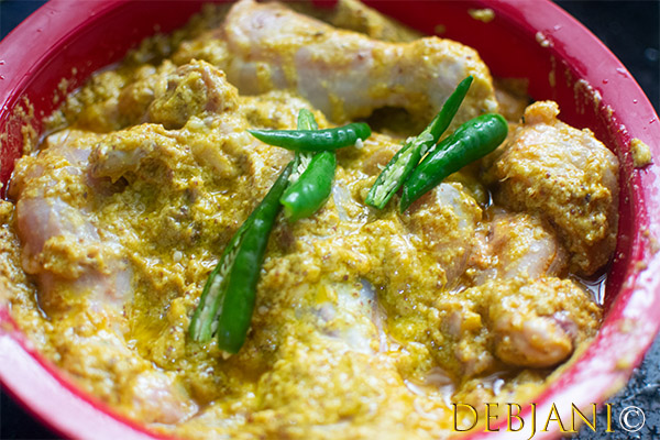 %Aam Kasundi Murgi Recipe Step