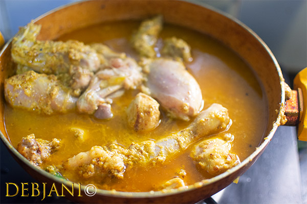 %bengali chicken curry with mango mustard sauce recipe step