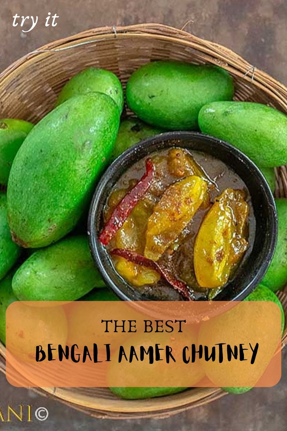 %Bengali aamer Chutney recipe pinterest pin