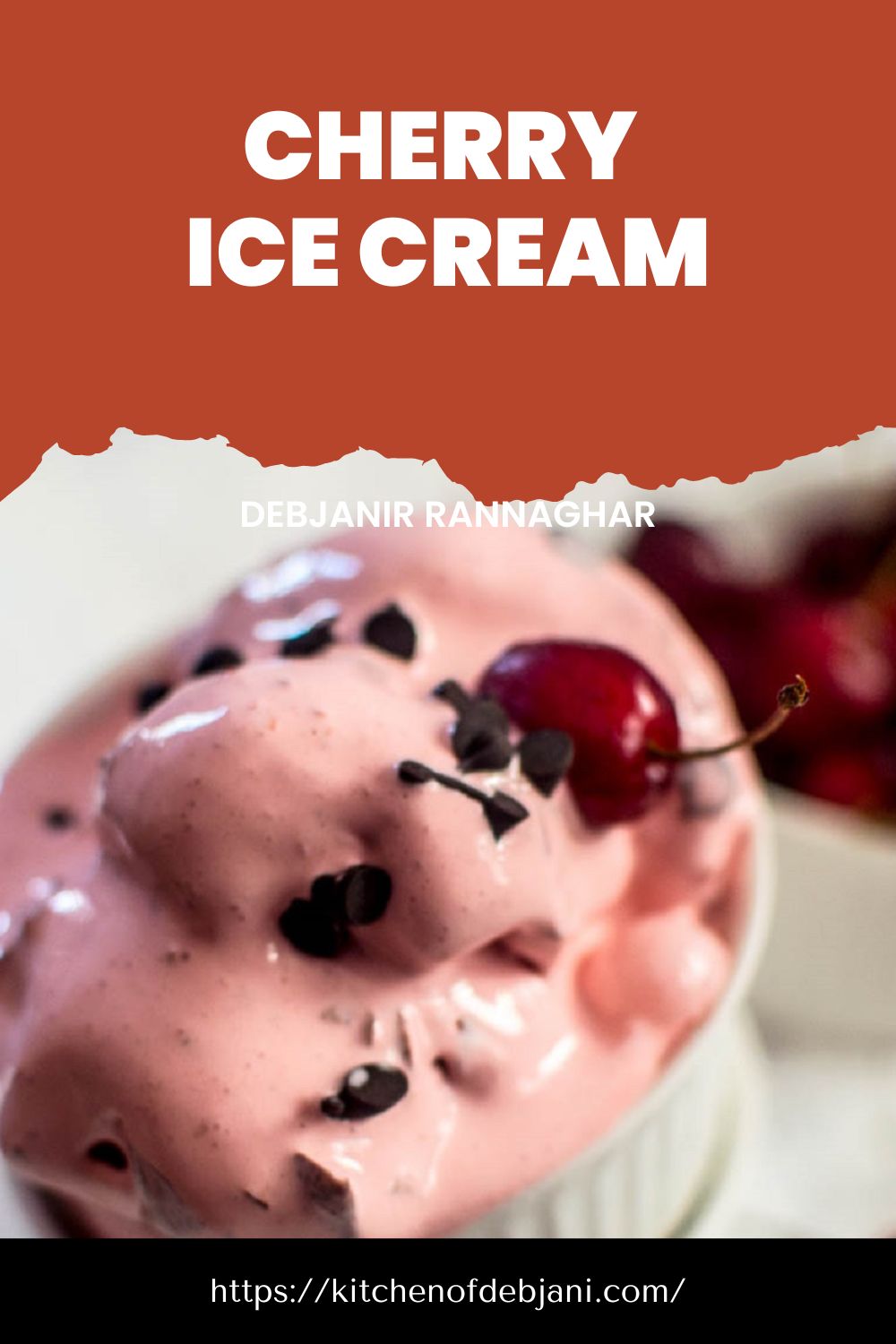 %cherry ice cream recipe pinterest food pin