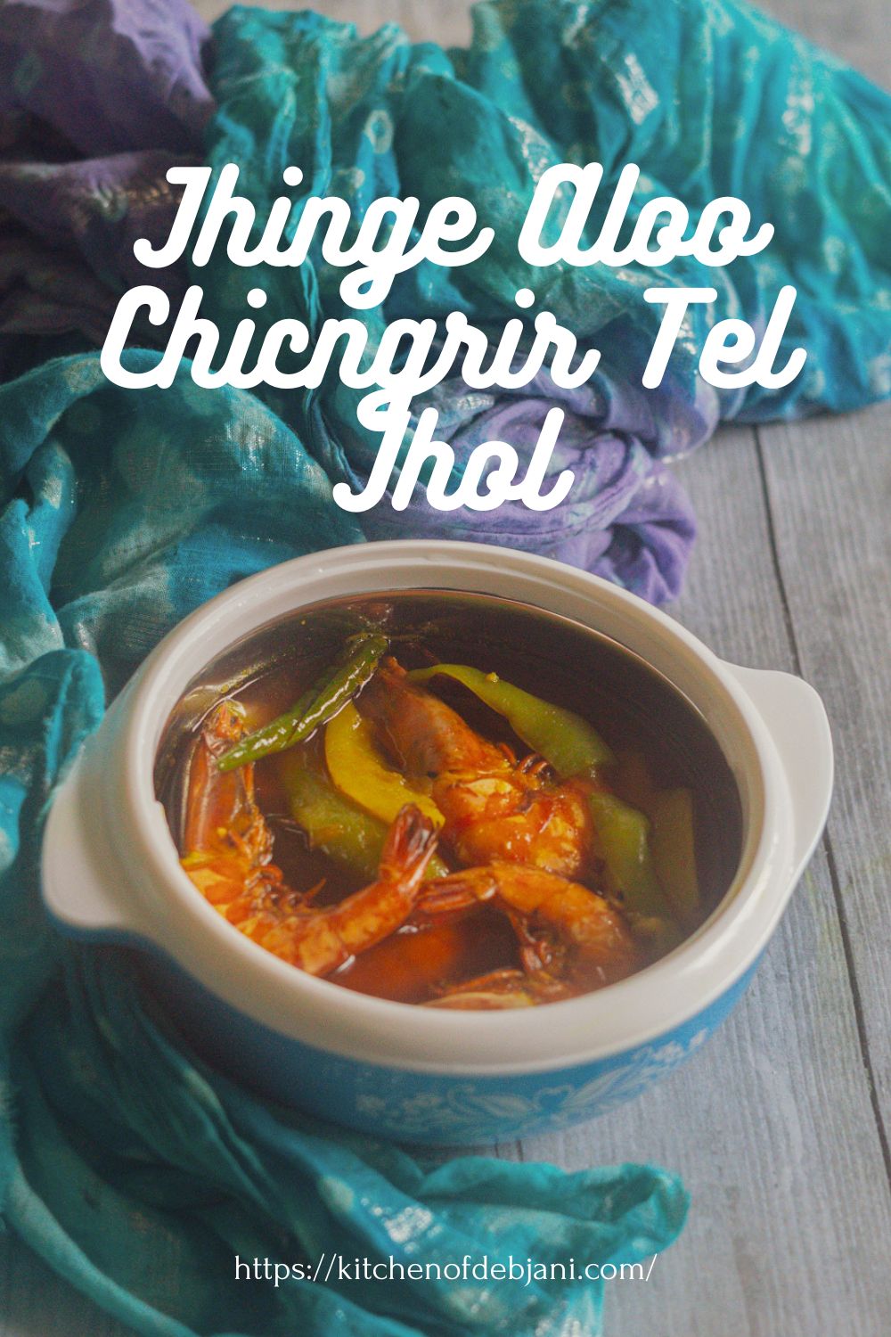 %Jhinge Aloo Chingrir Tel Jhol Simple Photo Food Pinterest Pin