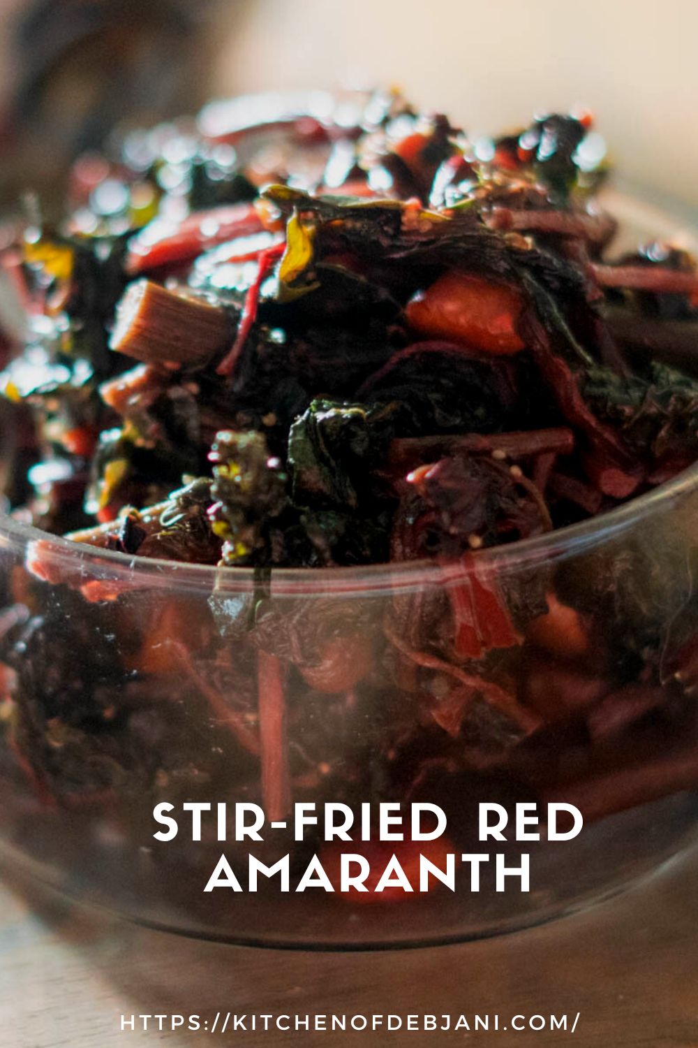 %bengali Stir-fried Red Amaranth recipe Pinterest Pin