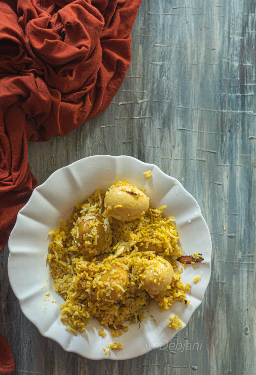 %egg biryani with aloo recipe kolkata-style debjanir rannaghar