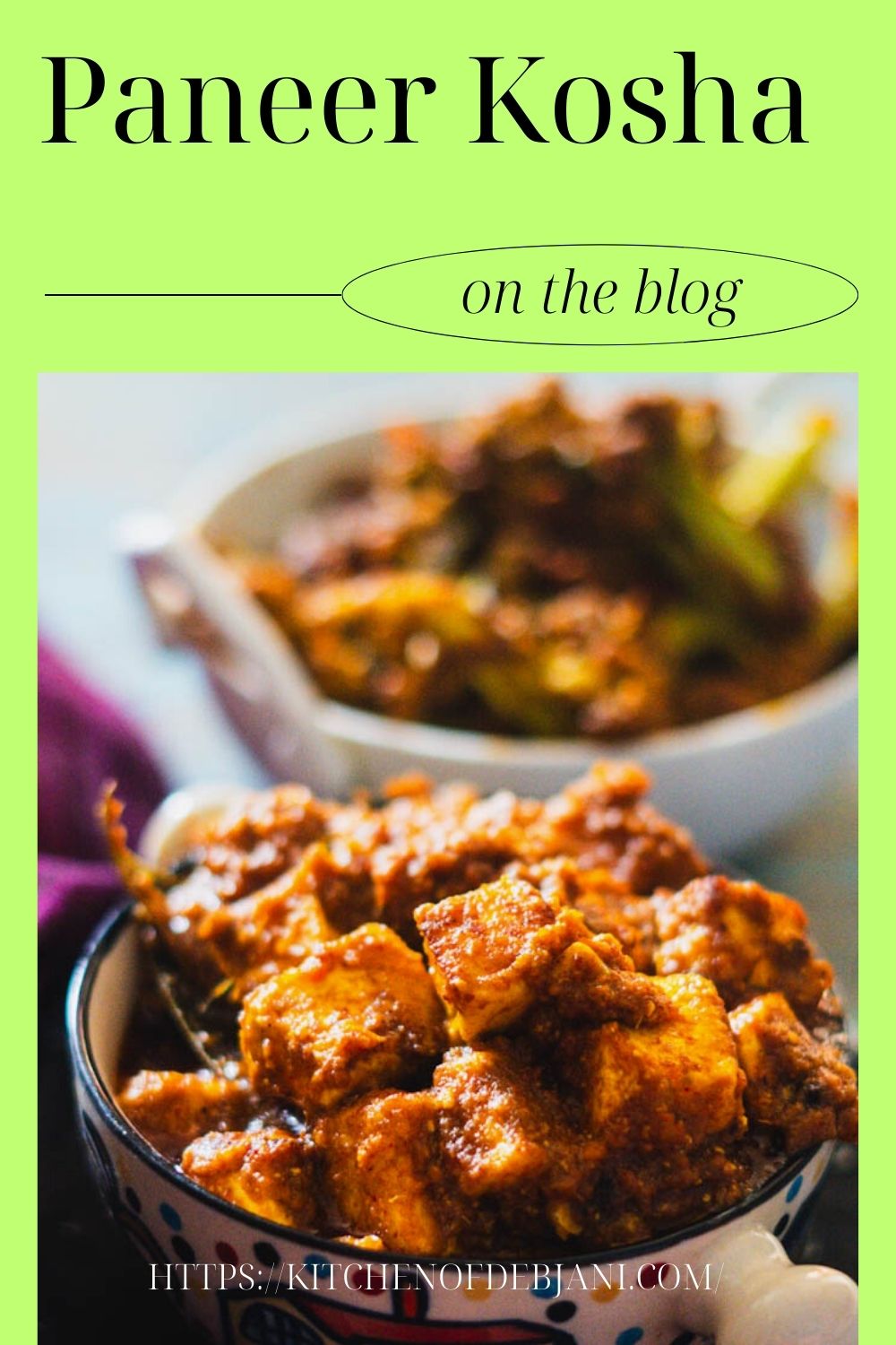 %Bengali Paneer Kosha Recipe Food Pinterest Pin
