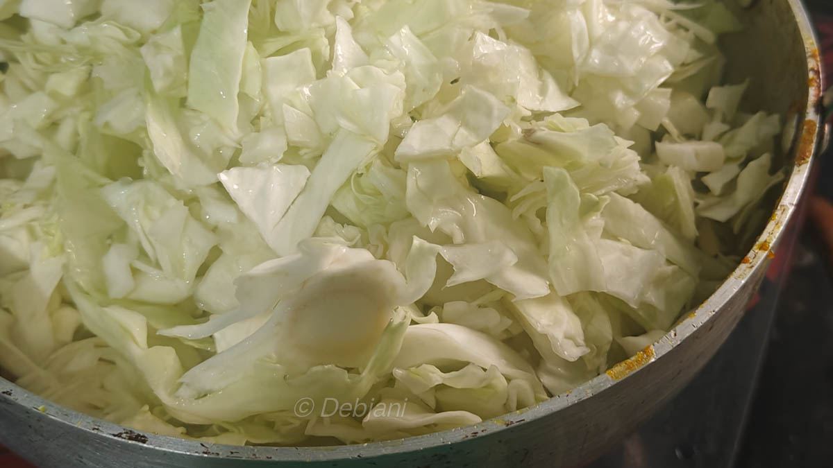 %bengali bandhakopir torkari cooking process debjanir rannaghar
