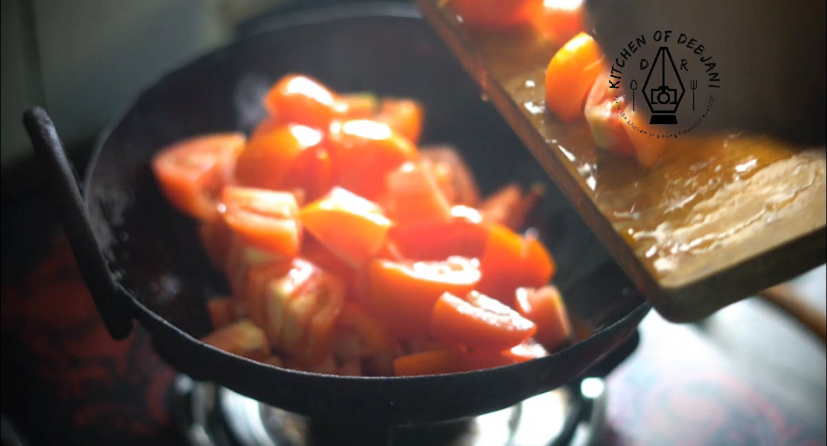 %bengali amsotto khejur tomator chutney recipe step 7 debjanir rannaghar