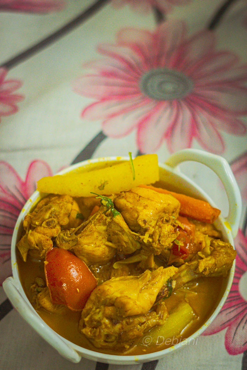 %bengali chicken curry with seasonal vegetables debjanir rannaghar