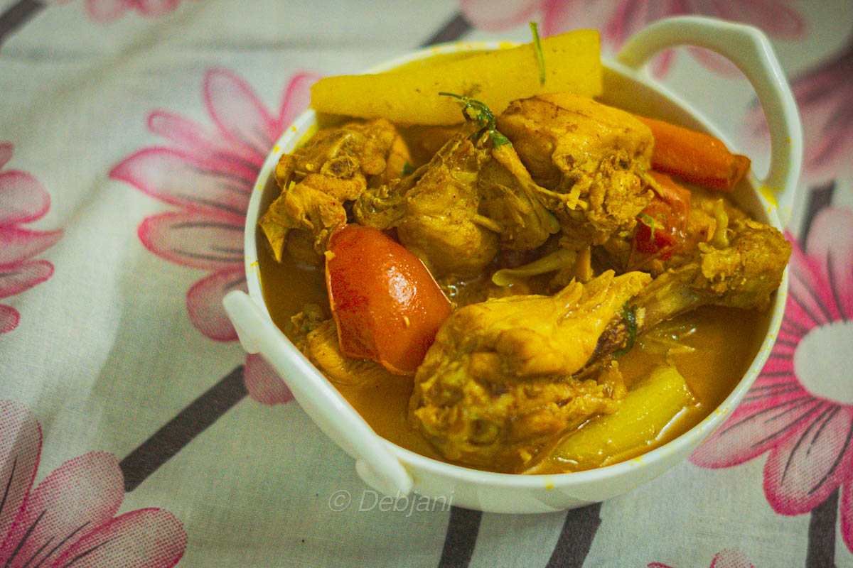 %bengali chicken stew with seasonal vegetables debjanir rannaghar