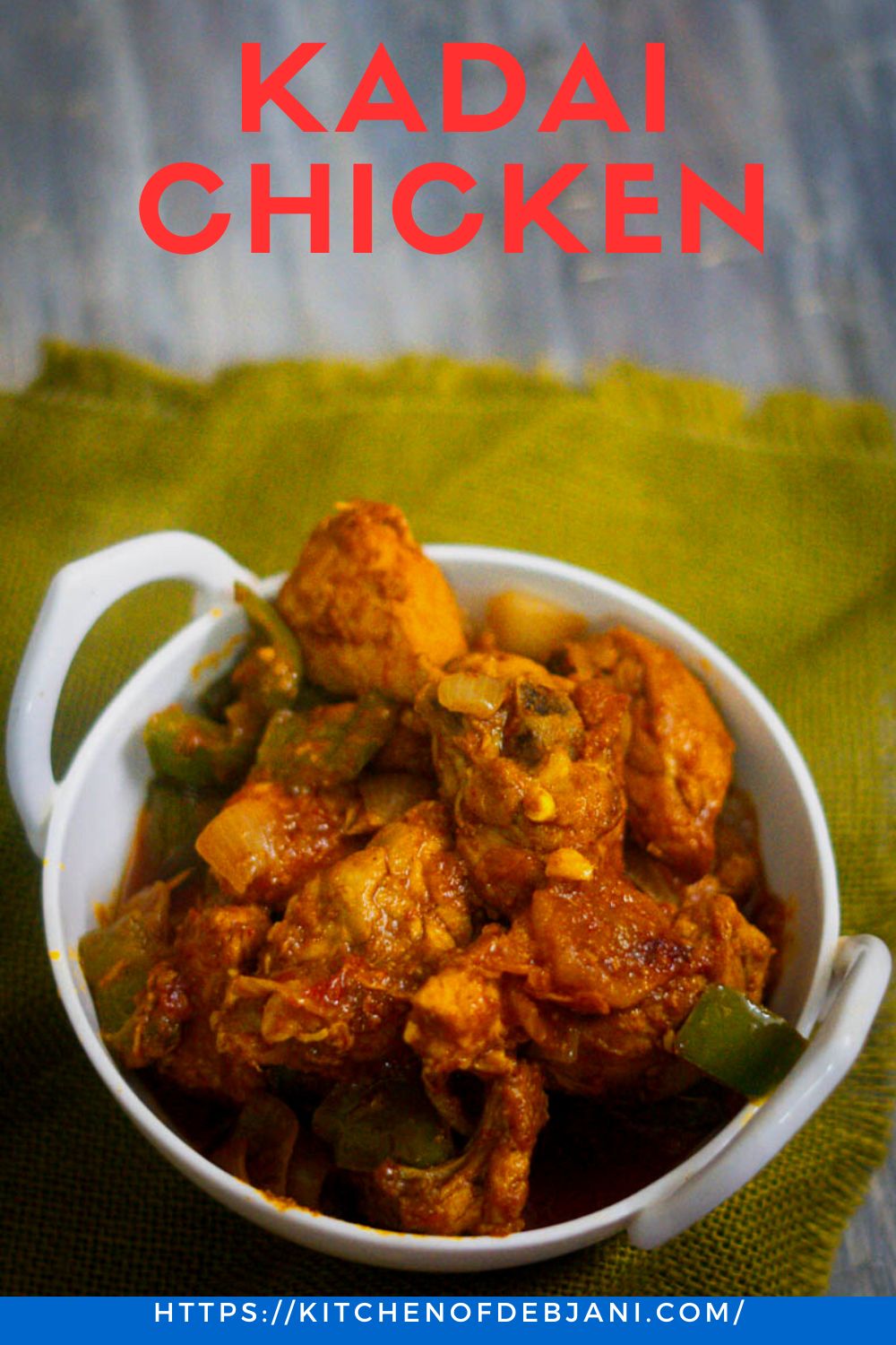 %Kadai chicken recipe debjanir rannaghar Photo Food Pinterest Pin