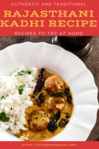 %Rajasthani Kadi Recipe Pinterest Pin