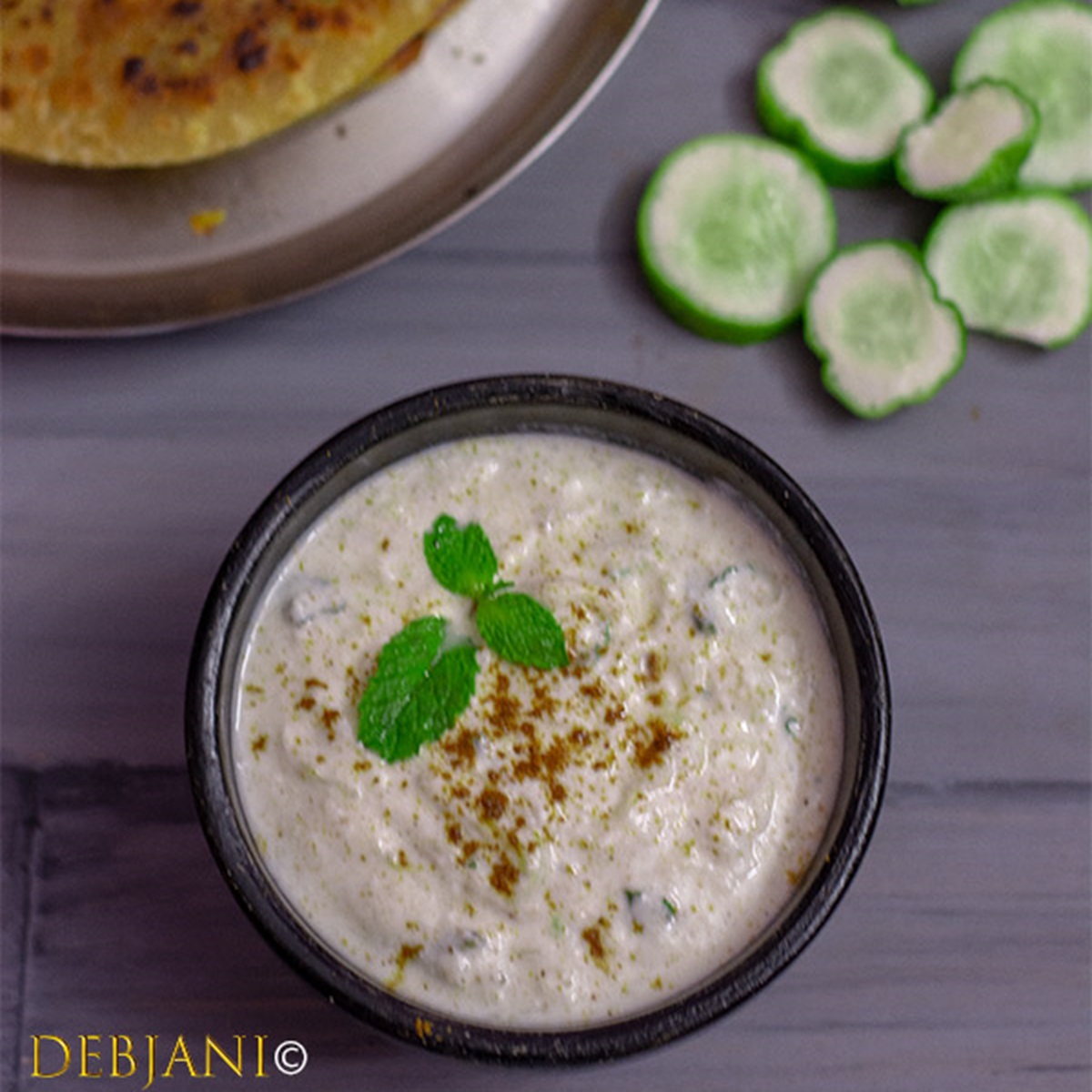 %Cucumber Raita Salad Indian Raita dip recipe debjanir rannaghar