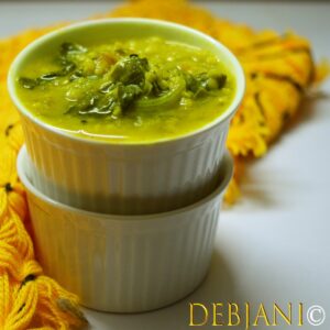 %Pui Shag Diye Masoor Dal Recipe debjanir rannaghar