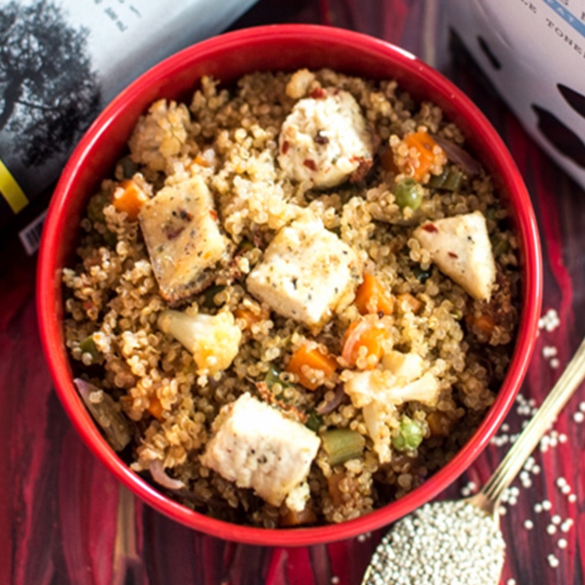 %Quinoa Pulao with Spice-infused Paneer Recipe Debjanir Rannaghar