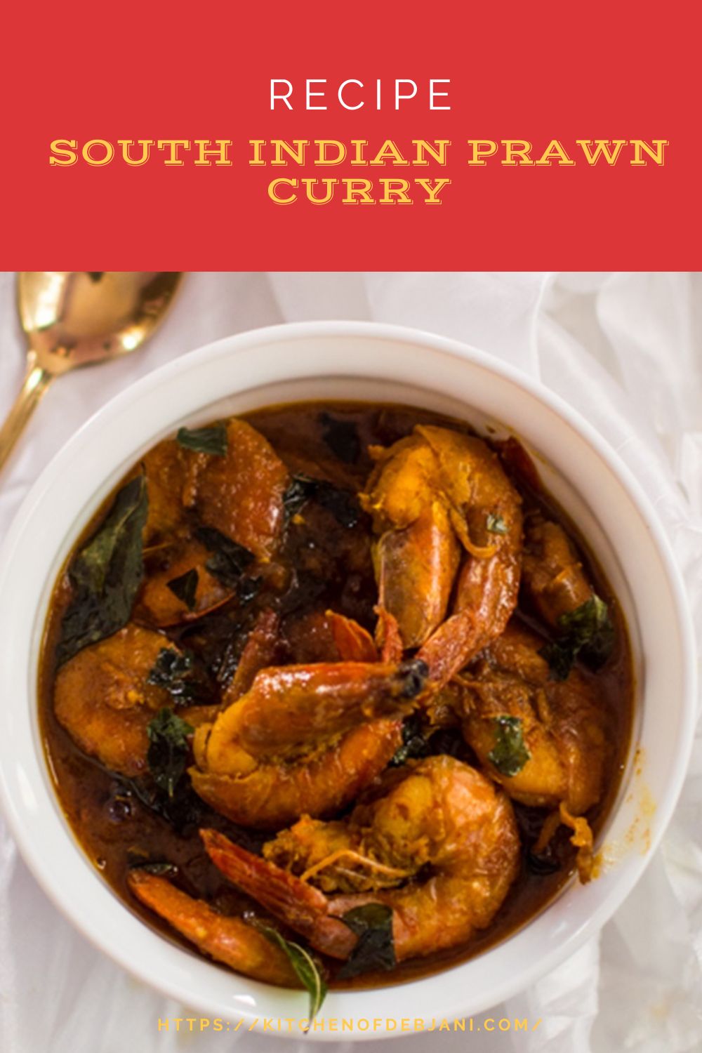 %South Indian Prawn Curry Recipe Pinterest Pin