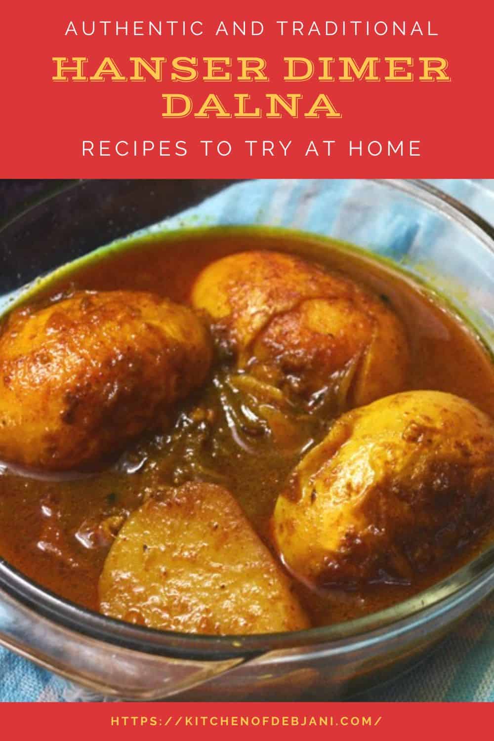 %Hansher Dimer Dalna Recipe Debjanir Rannaghar Pinterest