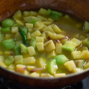 %bengali jhinge alu posto torkari recipe cooking step debjanir rannaghar