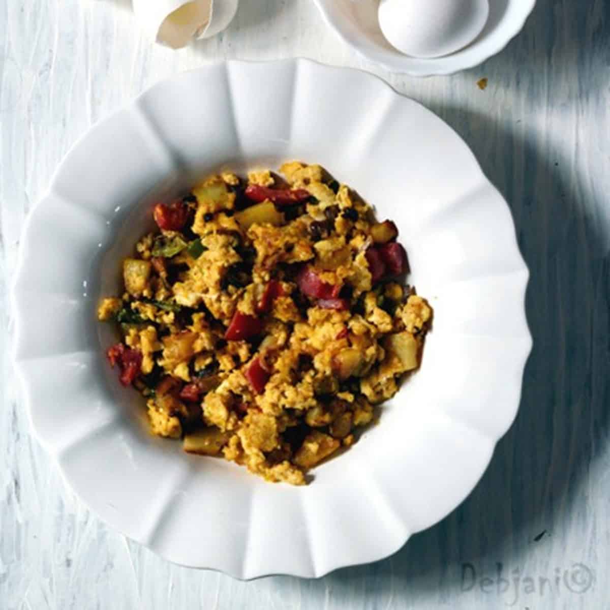 %Veggie scrambled eggs recipe debjanir rannaghar