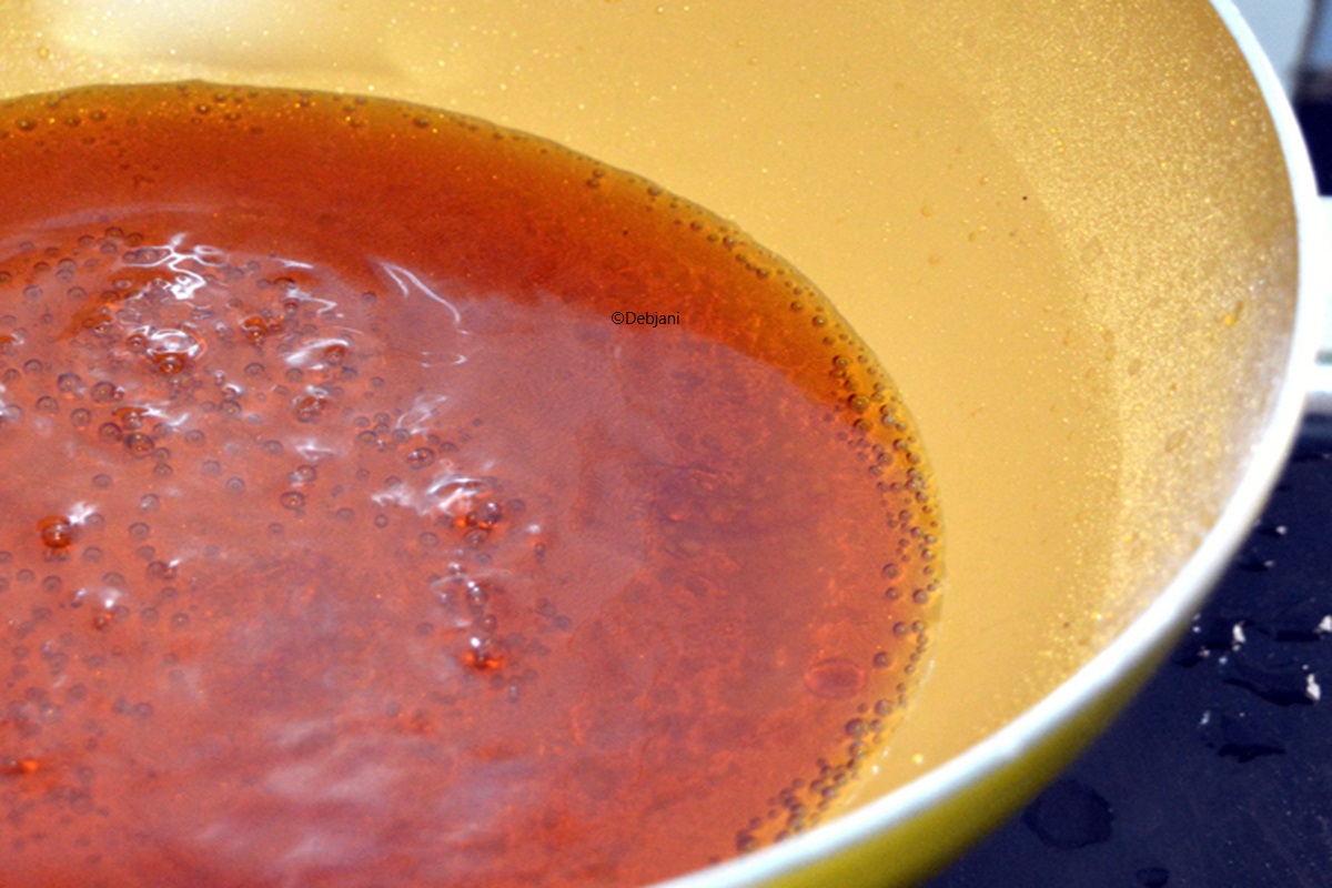 %how to make caramel syrup steps