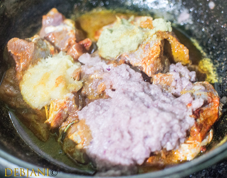 %Bengali Style Pork Curry Recipe Step Debjanir Rannaghar