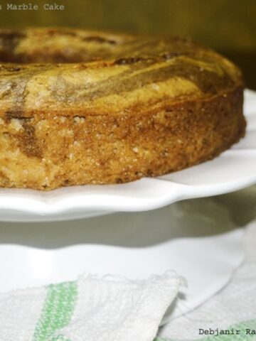 %Eggless Marble Cake Recipe Debjanir rannaghar