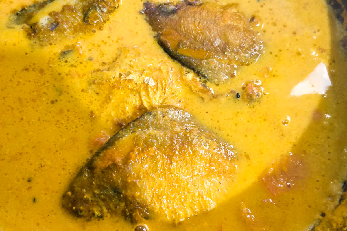 %bengali Pomfret fish curry with shorshe posto making step debjanir rannaghar