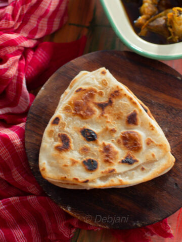 %bengali tinkona porota recipe debjanir rannaghar