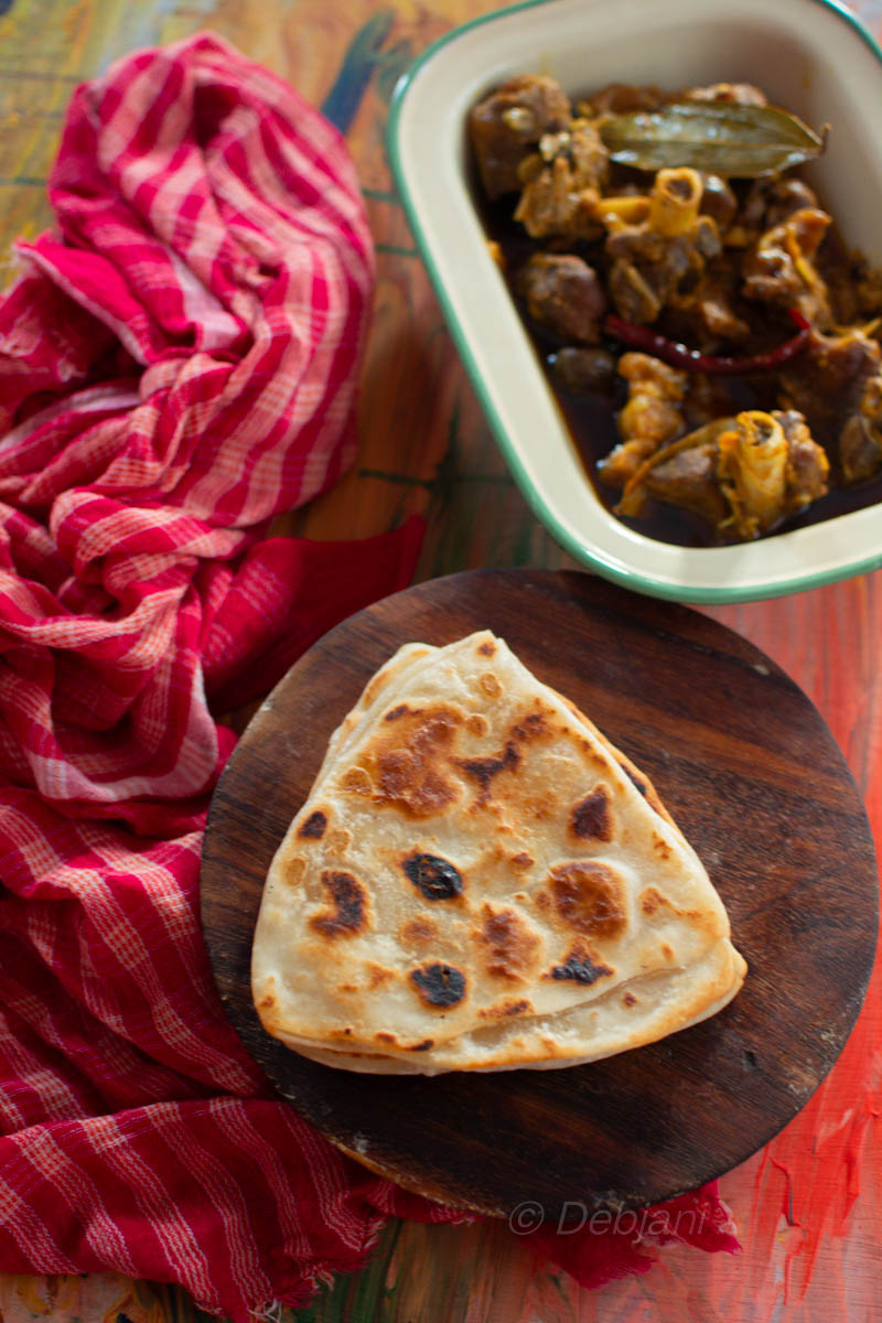 %bengali triangular paratha recipe debjanir rannaghar