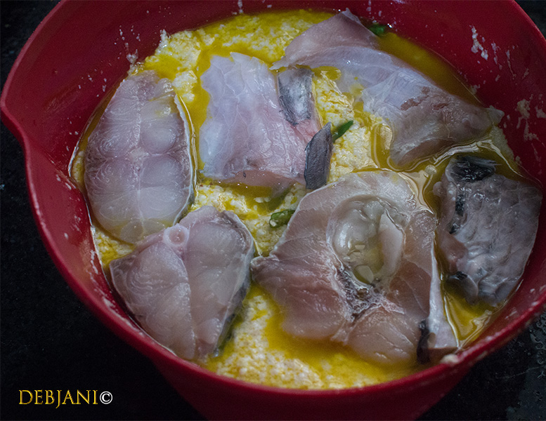 %Cooking Bengali Doi Maach on Microwave recipe step debjanir rannaghar