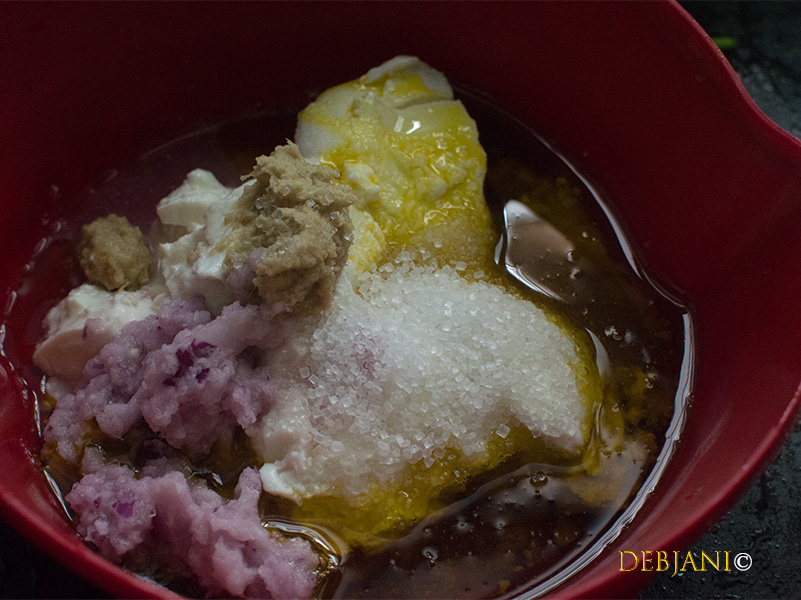 %Cooking Bengali Doi Maach on Microwave recipe step debjanir rannaghar