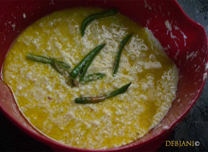 %Cooking Bengali Doi Maach on Microwave recipe step debjanir rannaghar