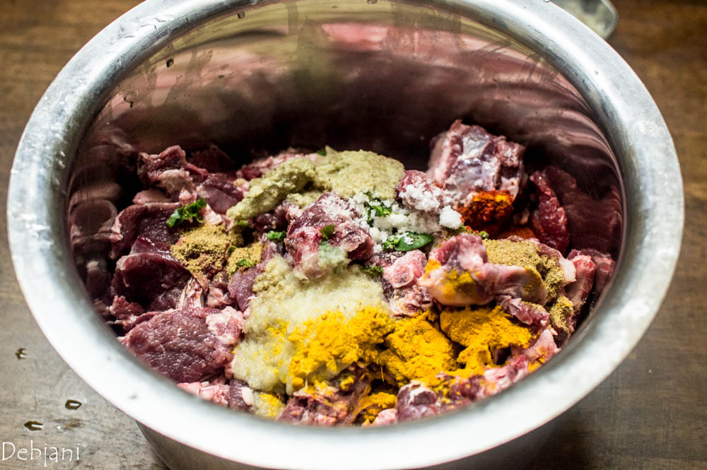 %Mutton Handi Kebab recipe step debjanir rannaghar